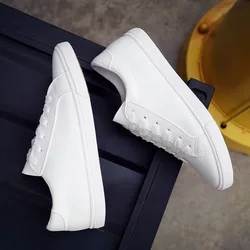Female White Vulcanised Shoes Spring New Lace-up Sneakers Fashion Casual Lightweight Non-slip Comfort Flats Sapatos Feminino