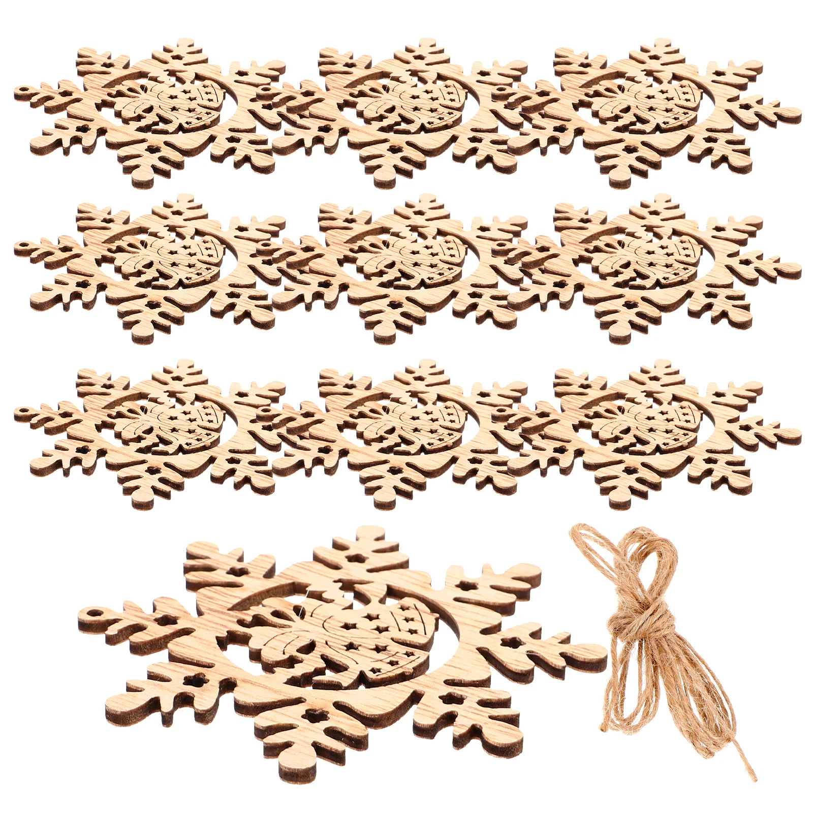 

1Set Wood Xmas Pendant Blank Hand Painting Drawing Slices Decorative Ornament Xmas Tree Hanging Graffiti Crafts