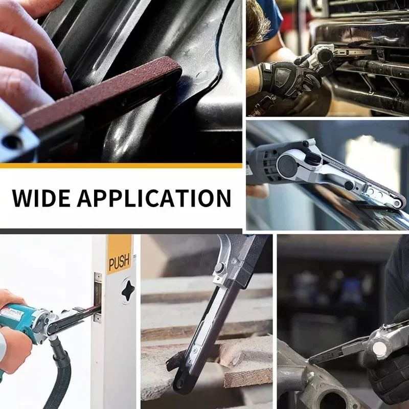 120개 샌딩 벨트 파워 세트 파일 샌더용 연마재 10 x 330mm 에어 벨트 샌더 폴리싱 페이퍼 그릿 60/80/120 샌드페이퍼