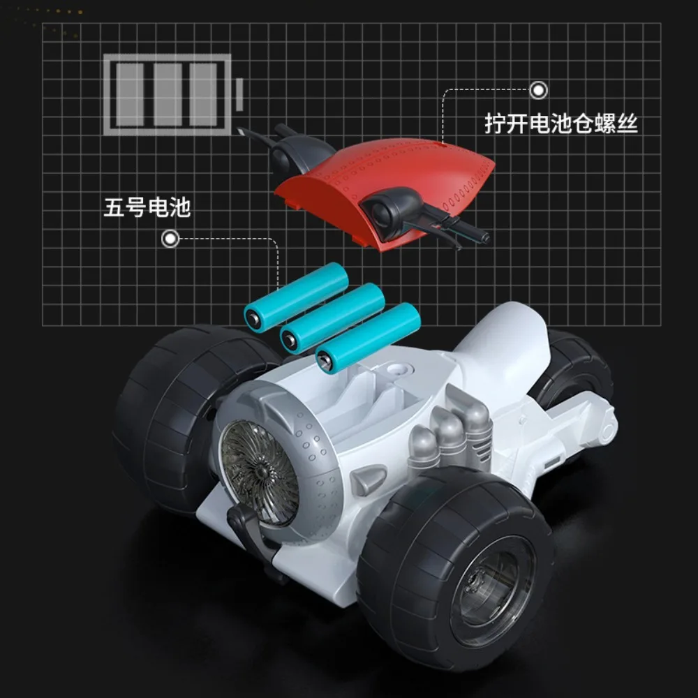 Dansende motorfiets oplichtend cadeau voor baby cartoon elektrische coole stunt 360-roterende racemotorfiets robot lichte muziek jongensspeelgoed