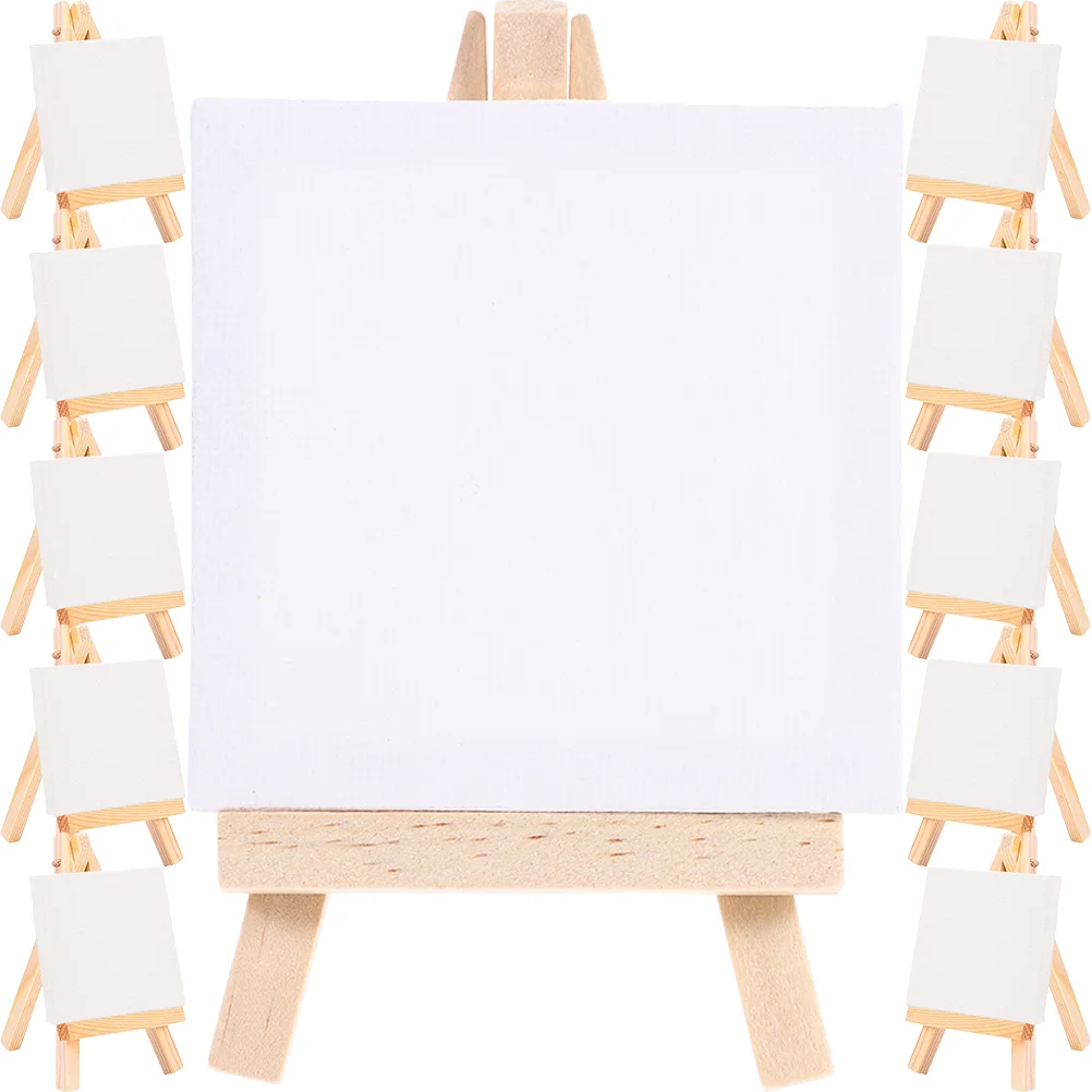 

18 Sets Easel Kids Delicate Canvas Multi-function Painting Decorative Decorate Mini Canvases for Wood Cotton and Child