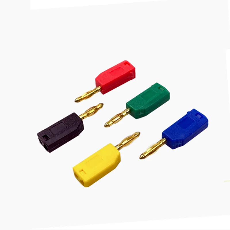 5/10pcs 2MM Banana Plug Gold Plating Stackable Electrical Connector Accessories 5 Colors