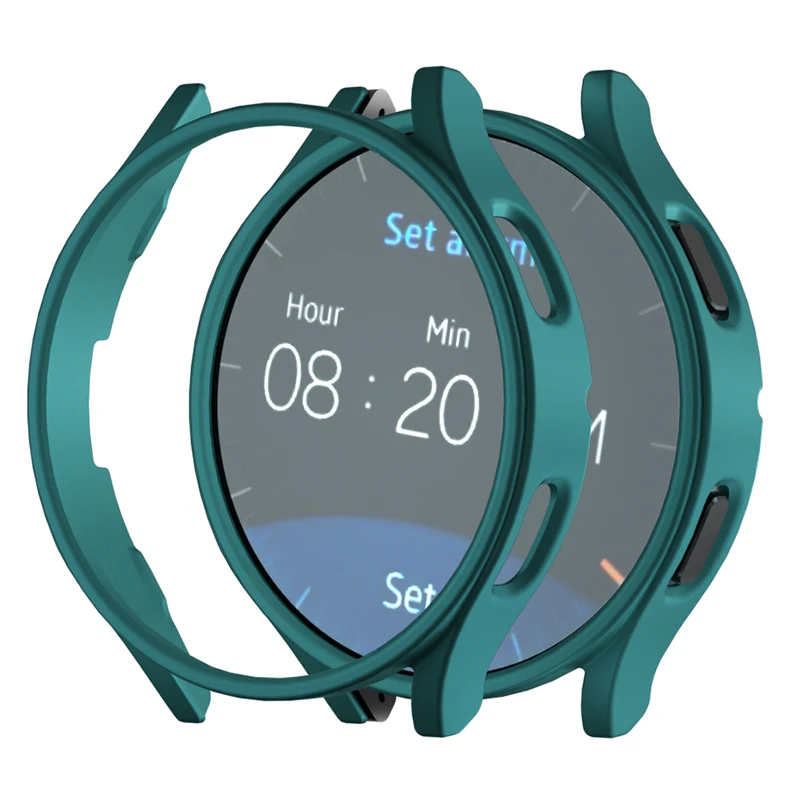 

Для Samsung Galaxy Watch7 40 мм чехол жесткий ПК полый защитный чехол для часов - зеленый