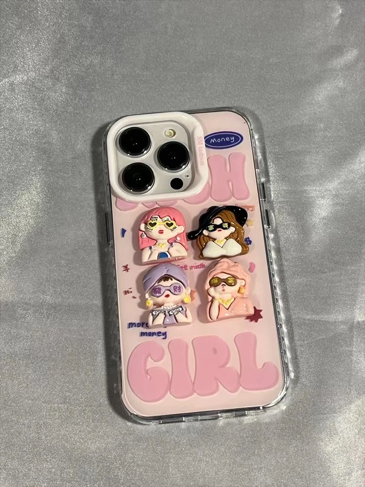 5 stücke Cartoon Reiche Frau Schönheit Harz Flatbacks Scrapbooking Kawaii Mädchen Charakter Teile Tagebuch Dekorieren Harz Zubehör – Detail 4
