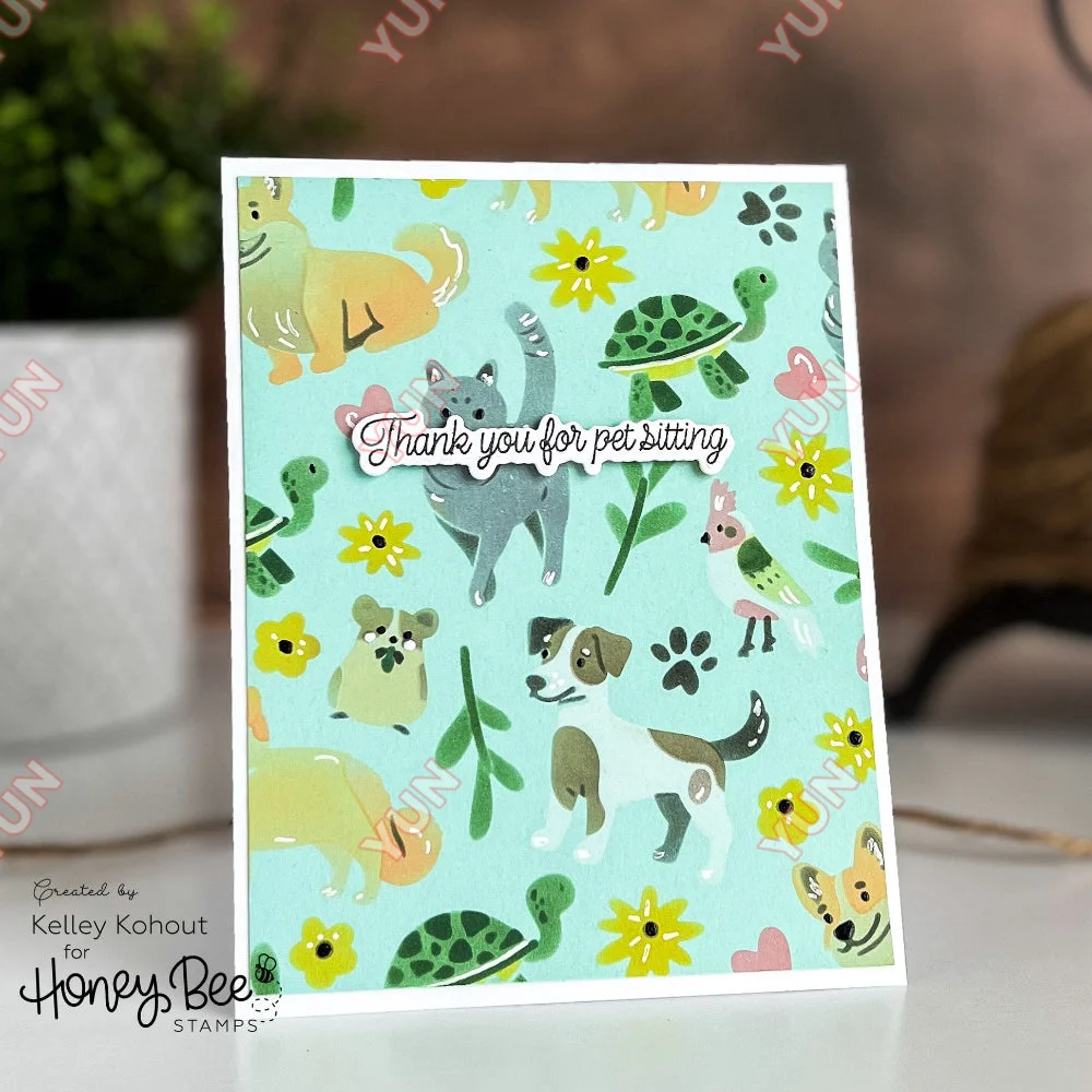 Pet Friends Metal Cutting Dies Stamp Stencil Set Dogs Cats Hamster Die DIY Scrapbooking Craft Greeting Card Decoration 2025 New