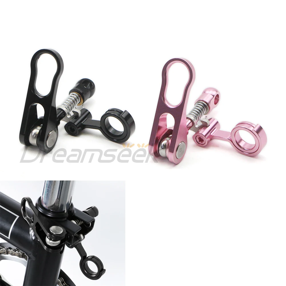 For Brompton Folding Bike Seat Post Clamp Seatpost Collar Bicycle Quick Release Cycling Seat Tube Clip Lightweight Black / Pink
