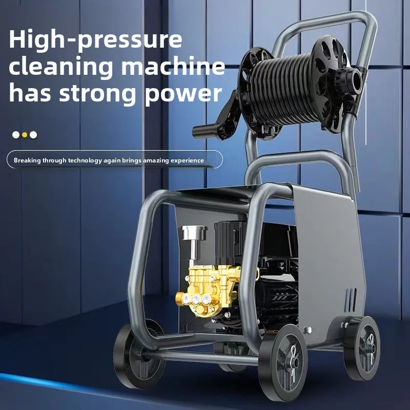 

High Pressure Washer 220V Commercial Portable Cart Ultra High Pressure Washer Rated Pressure 30MPa Waterproof Level IPX5
