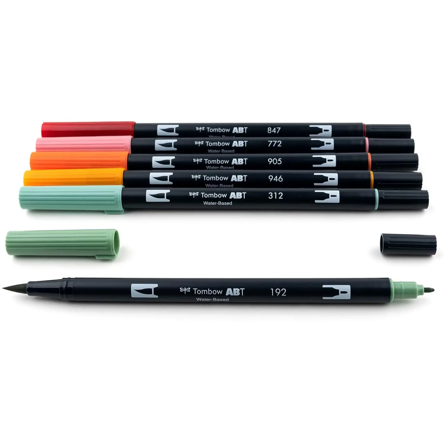 Set di 6 pennarelli artistici Pumpkin Spice Dual Brush, colori vivaci per disegnare e creare