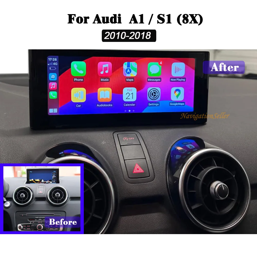 VIGOHI Car Stereo Radio For Audi A1 S1 8X MMI 3G / RMC 10" Touchscreen Android Navigation GPS Carplay Auto Multimedia Player