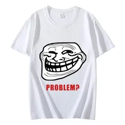 Funny Trollface Meme Rage Comic Funny Troll Joke Internet Meme T-shirt  Cotton Short Sleeve T Shirts Vintage Fashion T-shirts