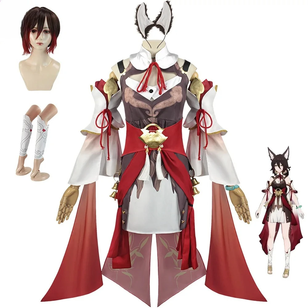 

Honkai Star Rail Inspired Stop Cloud Cosplay Costume Set Vintage Fox Demon Anime Game Outfit for Adult Stage Performance Event