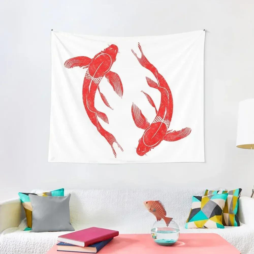 

Koi Fish Tapestry Wallpapers Home Decor Wallpaper House Decor Japanese Room Decor Tapestry