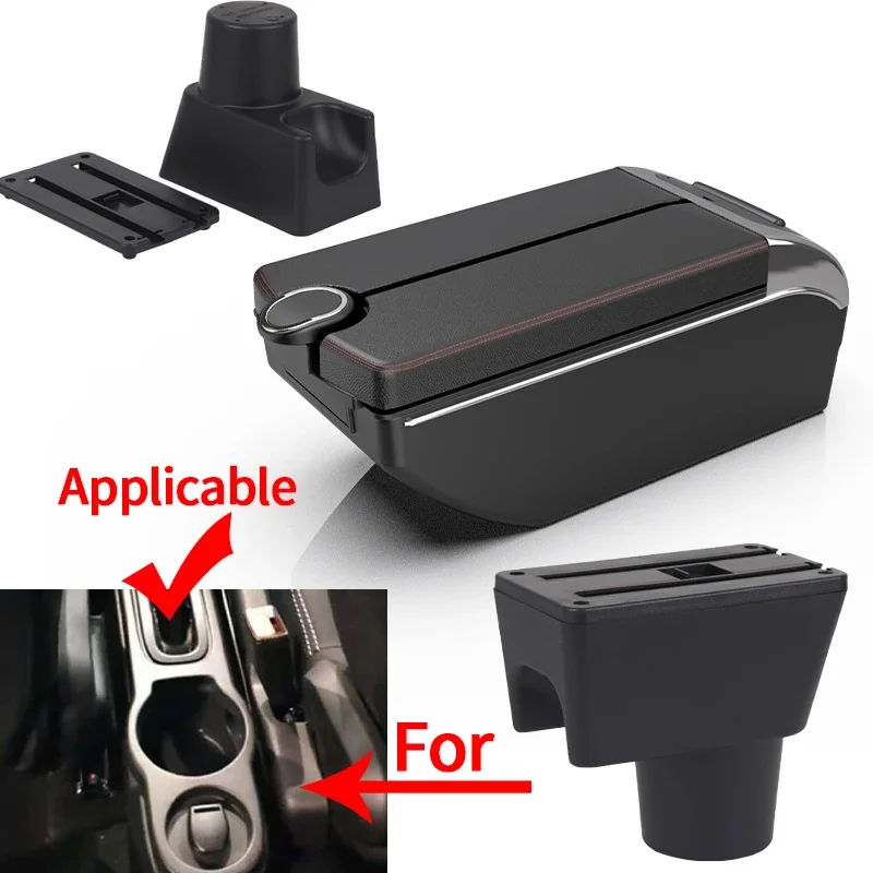 For Renault Duster Nissan Terrano 3 Dacia Duster Oroch Car Armrest Box 2012-2018 Special Storage Box Auto Parts with Cup Holder