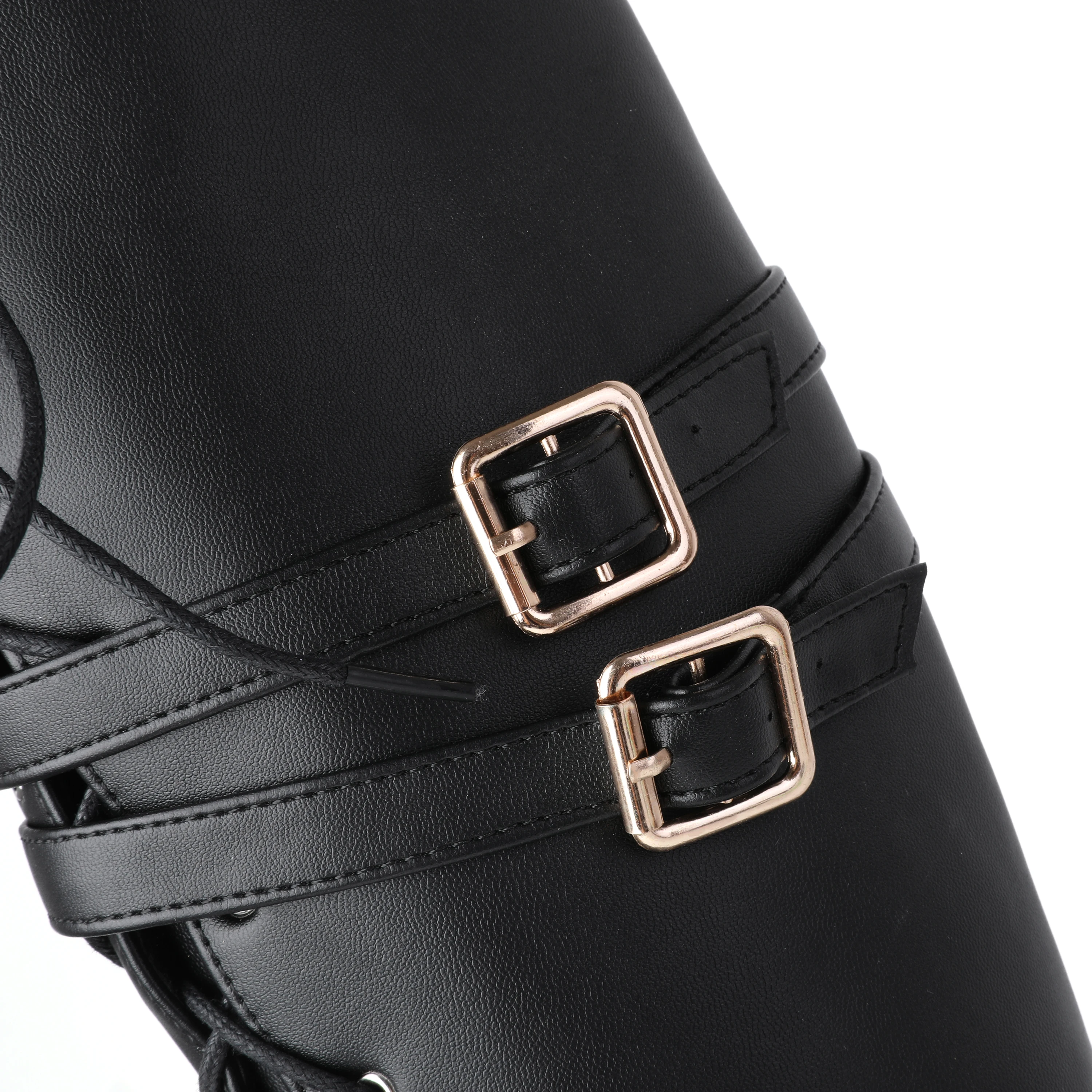 Mittellange Stiefel für Damen, 2026 Frühling und Herbst Neue Schnürstiefel, Damen Spitze Stiletto High Heels, Designer Luxus Übergrößen Größe 47, Direktverkauf vom Hersteller – Detail 7
