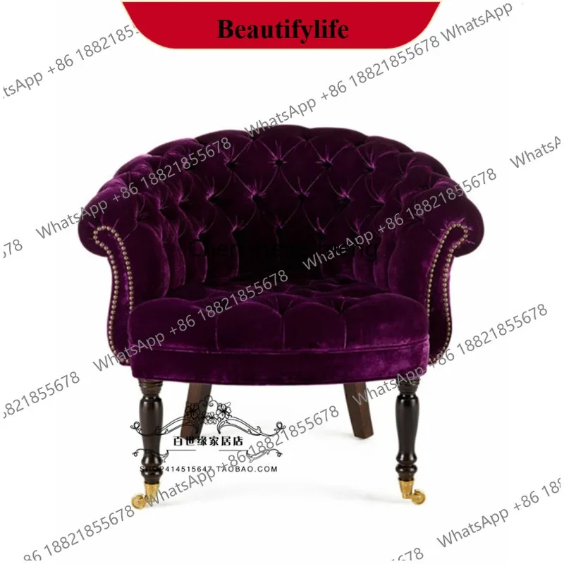 

Диван M182 в американском деревенском стиле, современный, из ткани, с застежками, для отдыха, дизайнерский, кресло-диван