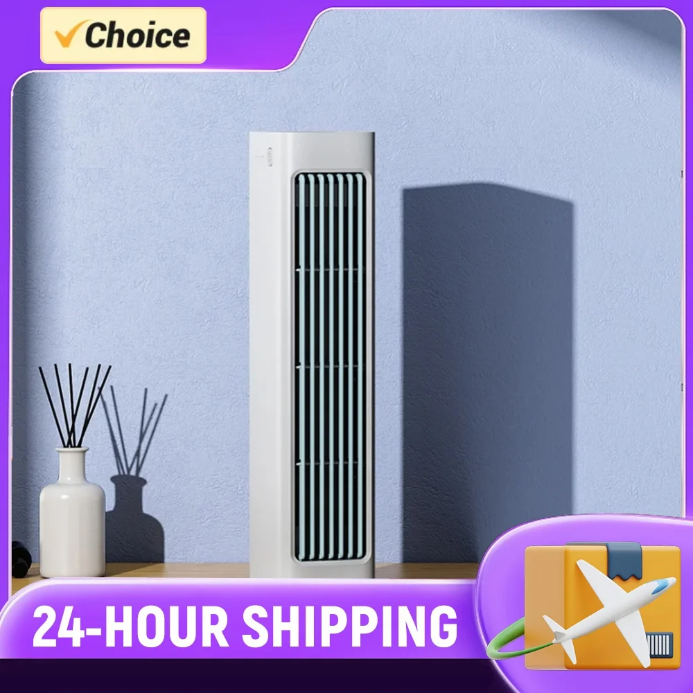 Silent Cooling Fan Remote Control Bladeless Air Cooler Fan Multi-Purpose Desktop Standing Fan for Bedroom Living Rooom Bathroom