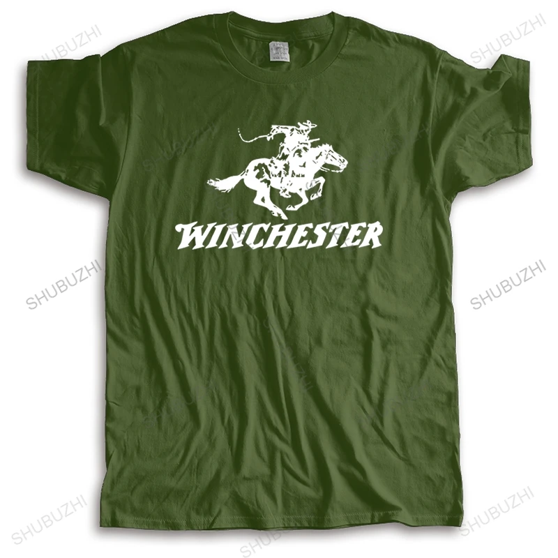 Fashion New Winchester Rifle and Shotguns Logo Men's Black cool T-Shirt Size Custom Print Casual O-Neck Top Tee Cotton