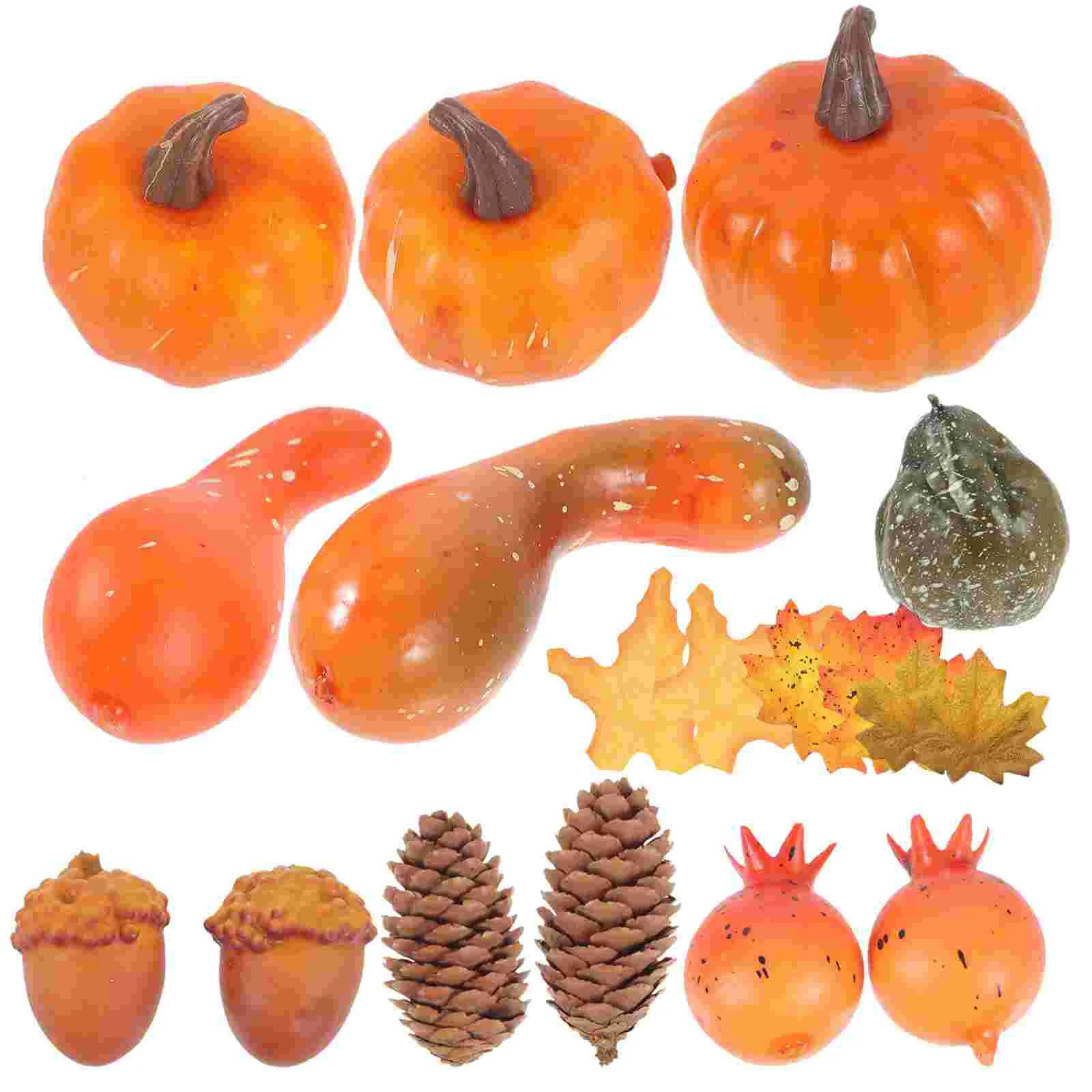 Pumpkin Ornaments Fake Maple Leave Party Decoration Leaf Photo Props Decorations Artificial Leaves Garland