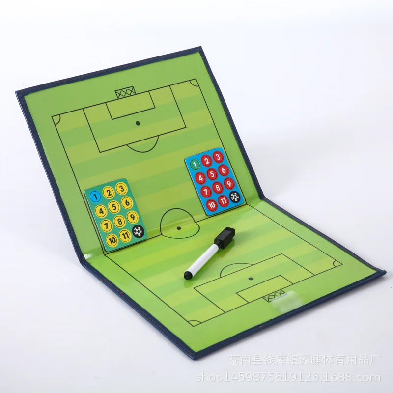 Football Coach Tactical Board Soccer PU Foldable Strategy Board Magnets and Marker Pen Sports Training Match Soccer Accessories