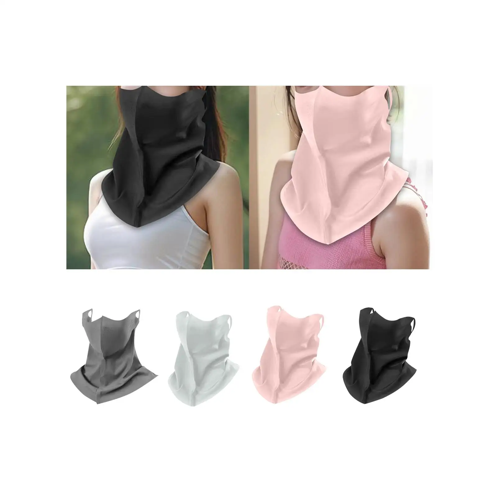 フェイスマスク アイスシルク冷却 折りたたみ式 再利用可能 バラクラバ 軽量フェイスカバー 夏用 サイクリング アウトドア スポーツ 男性と女性用