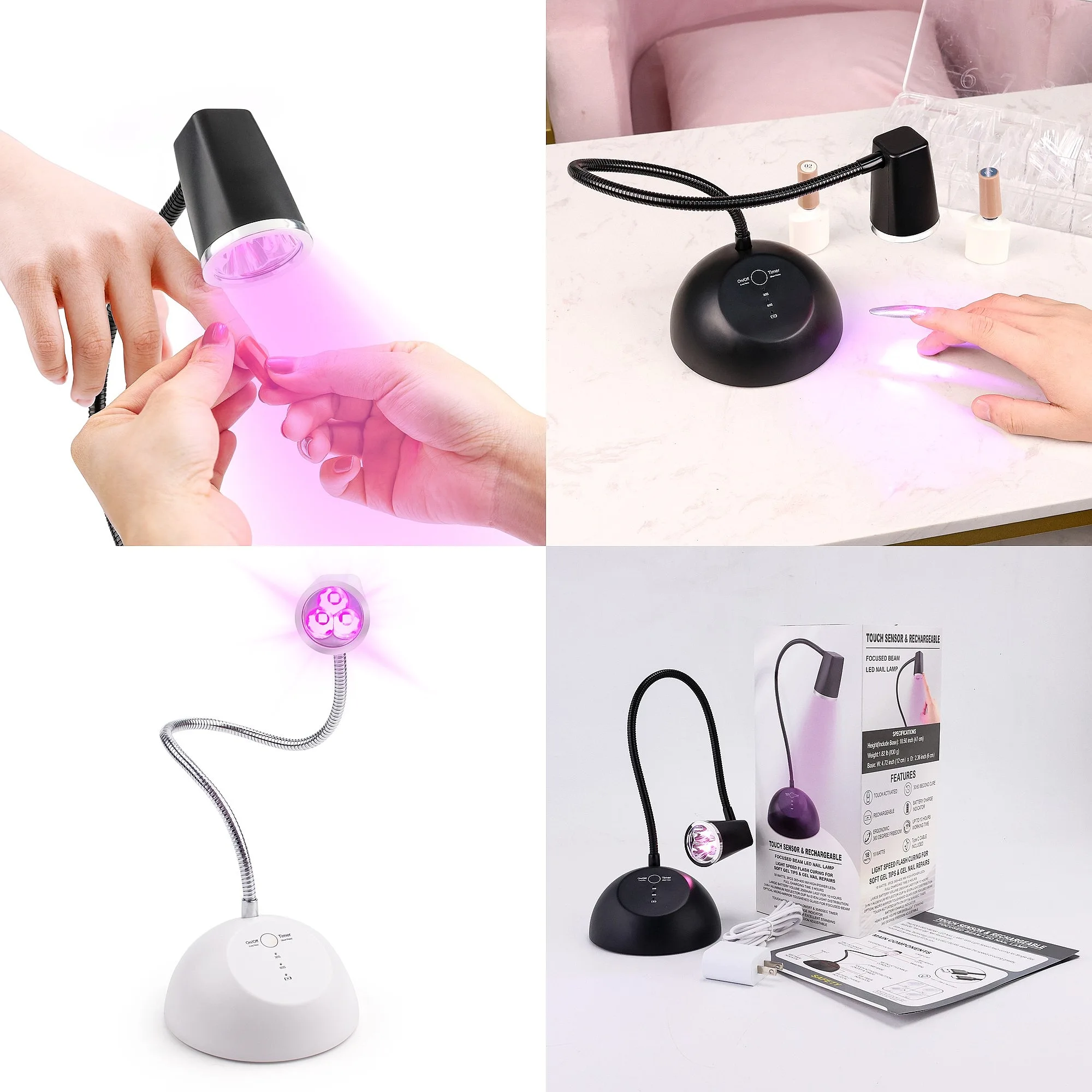 18W Soft Gel Tips Mini Uv Gel Curing Light Cordless Finger Uv Led Gel Lamp Nail Dryer One Finger Flash Cure Nail Lamp
