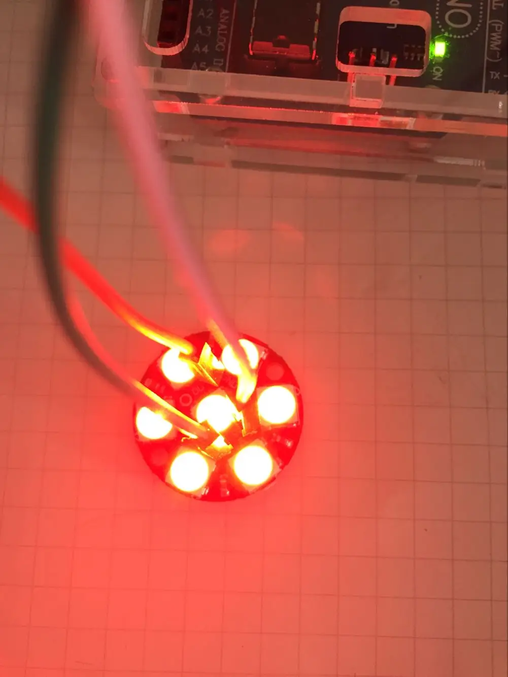 5/10/20/100 Stück WS2812B 7-Bit RGB LED-Ringlichtmodul 5050 Adressierbare LED-Lampe mit eingebautem Treiber für Arduino DIY-Projekte – Detail 4