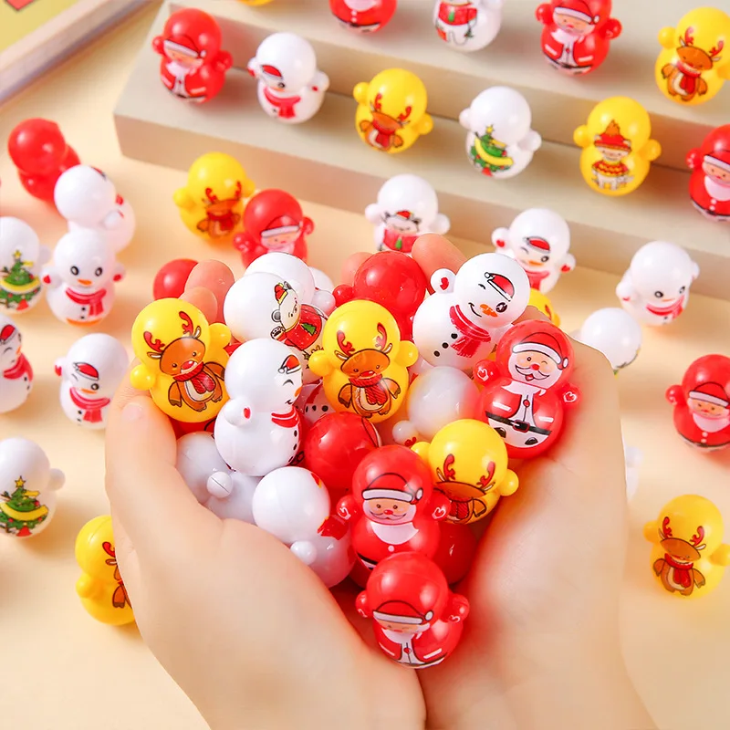 20 قطعة لطيف ثلج صغير الرنة سانتا كلوز بهلوان دمى لعب للأطفال عيد الميلاد موضوع حفلة الحسنات بيناتا الحشو جودي حقيبة