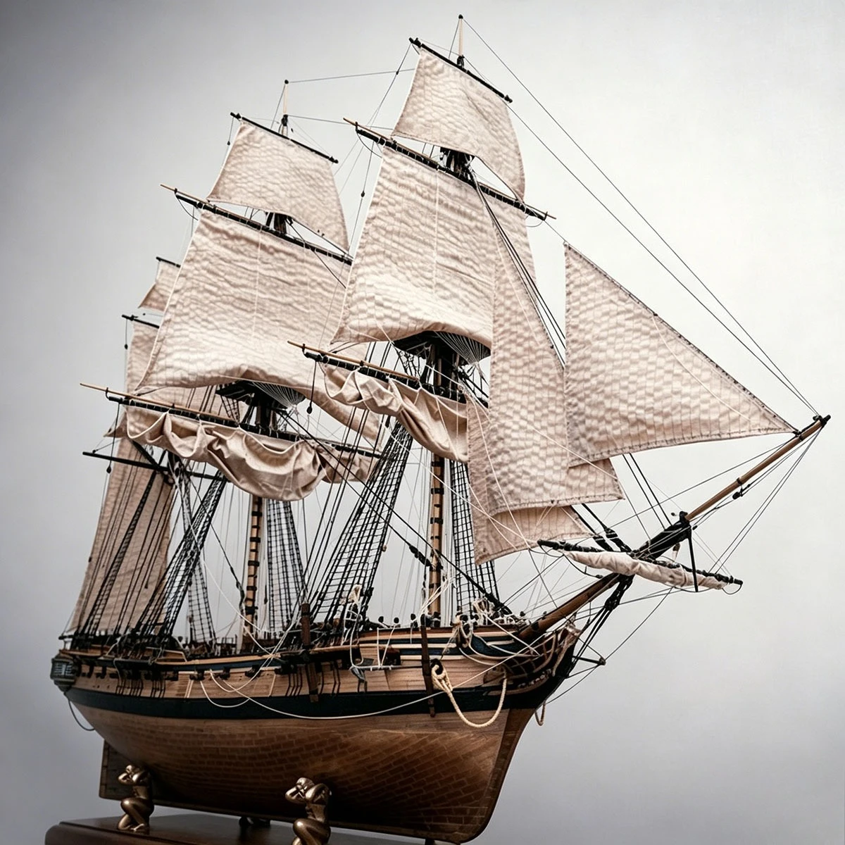 1/64 Scale Navy Frigate USS Diana Sailboat Model 118cm Richly Detailed Ships Static Model Kit Ship Toy Ornament Warship Model