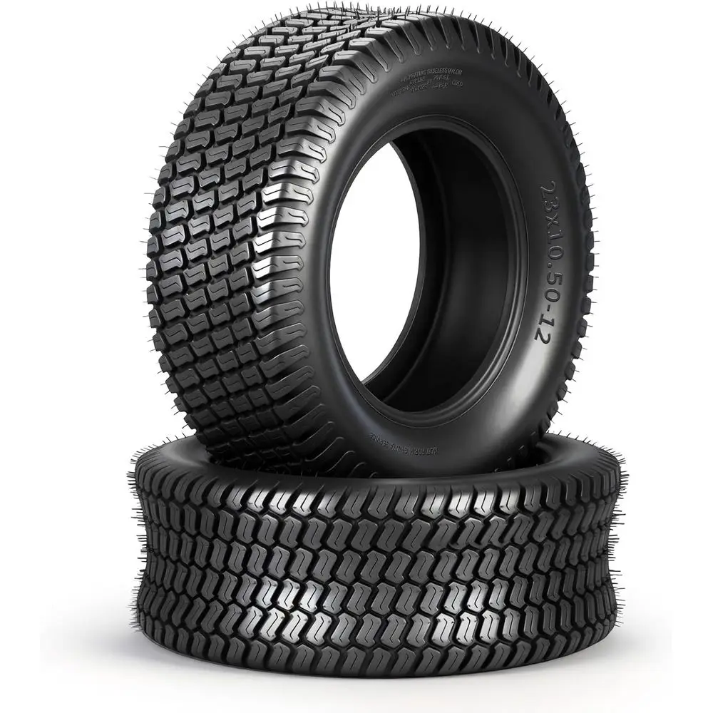 

23x10.50-12 Lawn Mower Tur Tires (Set o 2), 4 Ply Tur S 23x10.5x12 TubelTires or Lawn & Garden Riding Mower Tractor Gol Cart Uti
