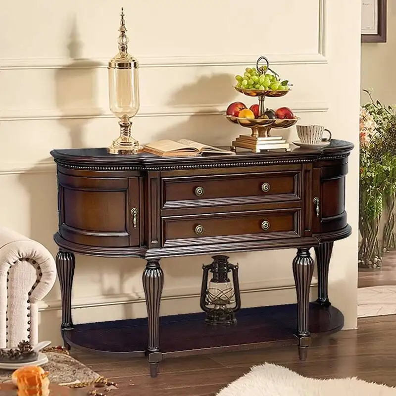 Beauty Entrance Vintage Classic Console Table Luxury Hall Design Console Table Storage Trendy Woonkamer Tafel Furniture