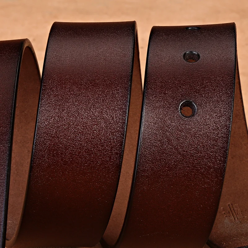 130 140 150 160 170cm Genuine Leather Belt Men Vintage Alloy Pin Buckle Large Size Male Belts Luxury Brand Design Waist Belt Men