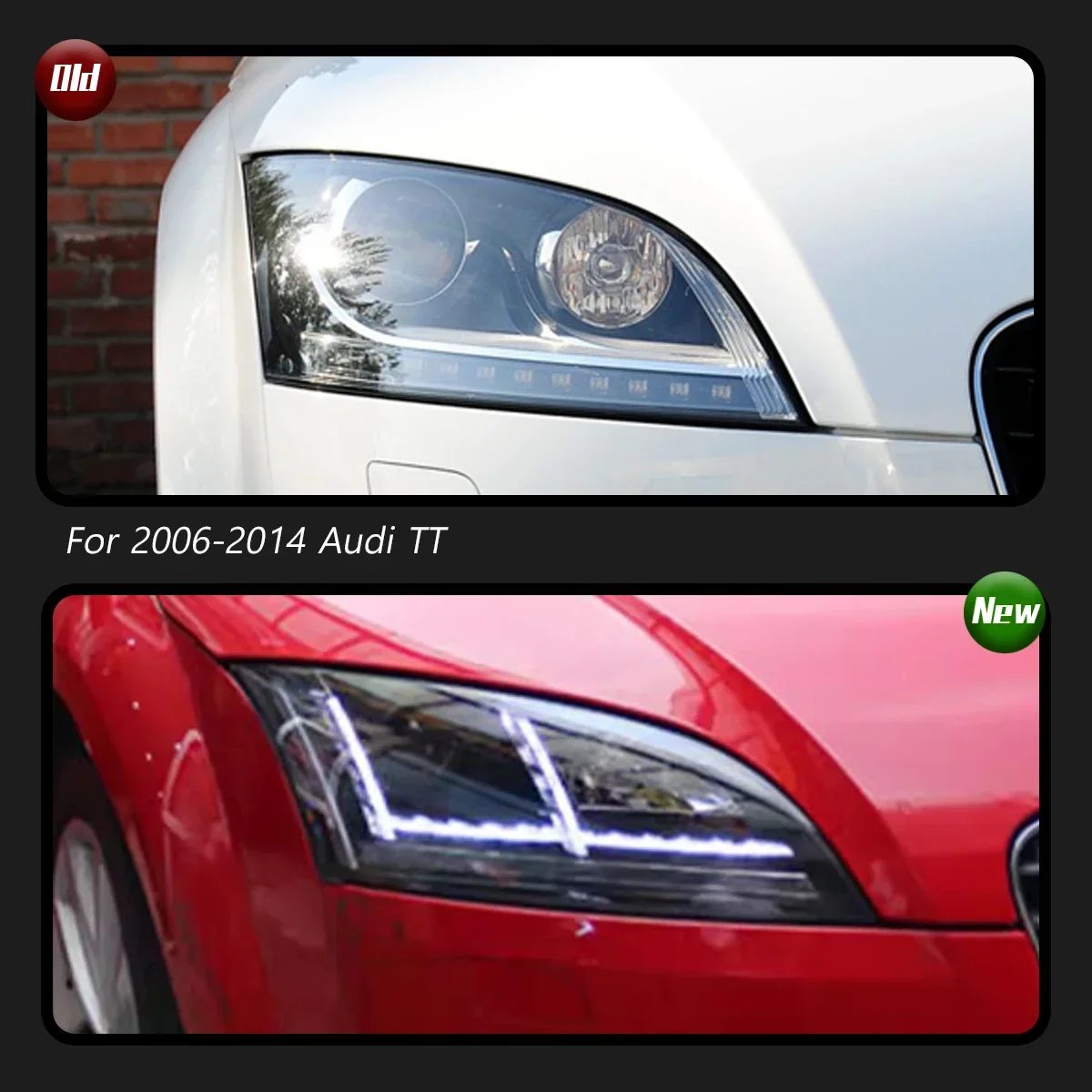 Car Headlights ForFor Audi TT 2006-2014  LED Car Lamps Daytime Running Lights Dynamic Turn Signal