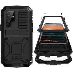 Heavy Duty Military Metal Case For Galaxy S26 FE S25 S24 S23 Ultra Plus Note 20 A32 Shockproof Cover Kickstand Screen Protector