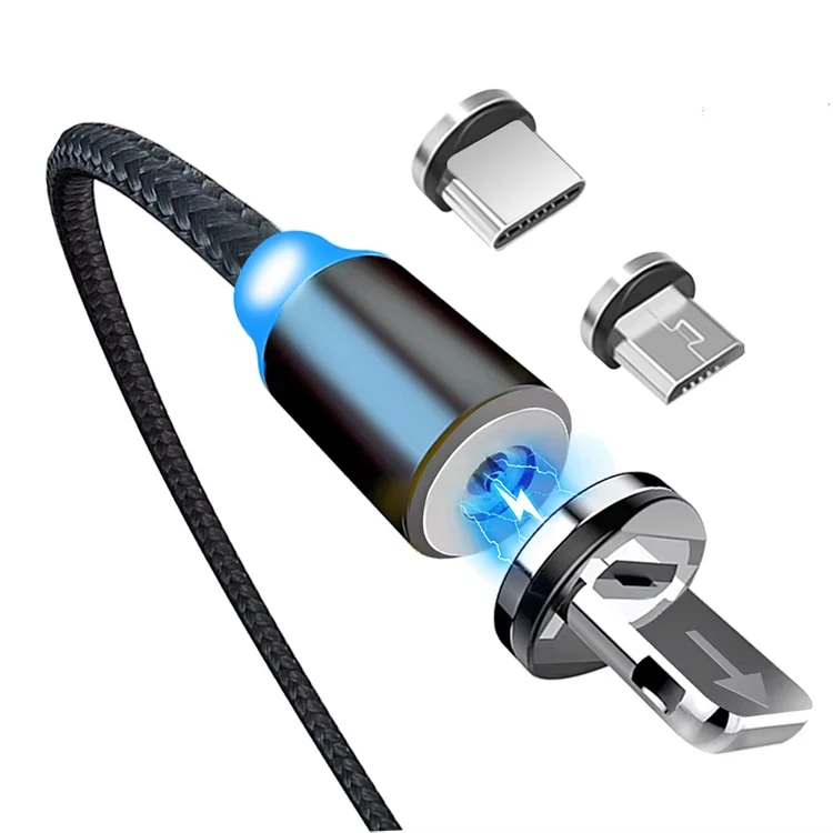 9pcs Converter Charging Cable Adapter For Mobile Phone 360 Degree Rotation Magnetic Tips Replacement Parts Easy Operate Durable