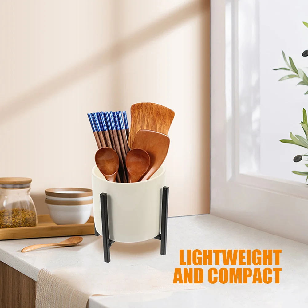 2Pcs Ceramic Cutlery Holder Utensil Pot Large Kitchen Chopstick Spoon Fork Organizer Rack Storage Box Ceramic Utensil Holder