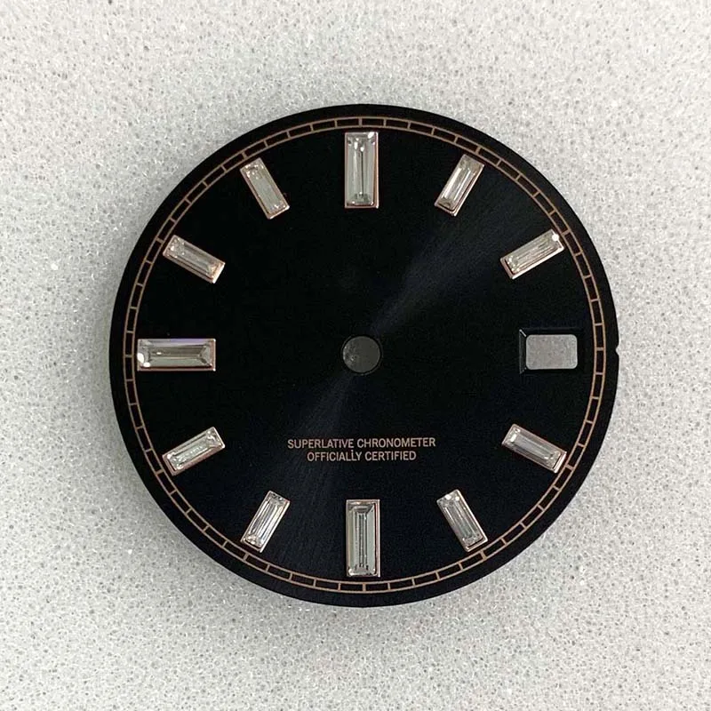 قرص NH35 قرص S قطر 28.5 ملم تاريخ فقط أشعة الشمس مناسب لملحقات تعديل ساعة الحركة NH35/36