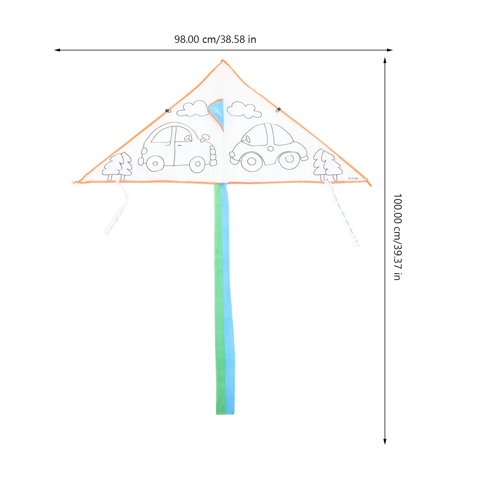 

2 Sets DIY Hand Painted Kite Outdoor Toys for Kids Decorating Coloring Summer Graffiti Polyester Child