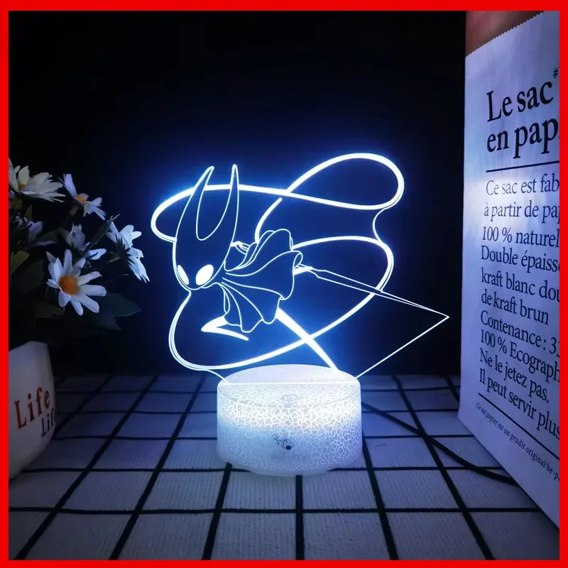 

Hollow Knight game peripheral three-color usb night light, birthday gift, bedroom decoration, led night light 3D light
