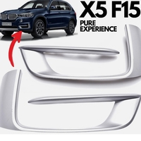 Silver Painted Front Bumper Grille Molding Trim 51117308043 51117308044  FOR BMW X5 F15 2014-2018