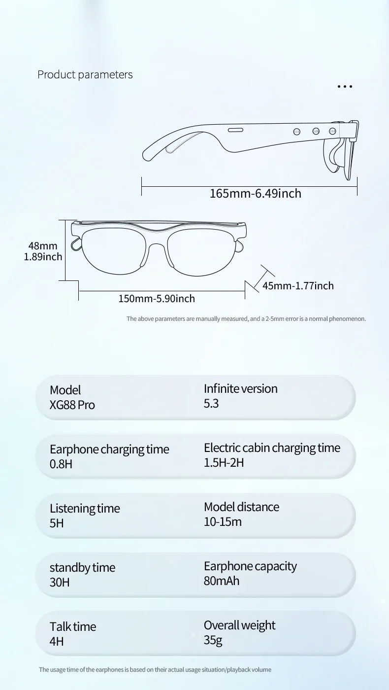 Lenovo 8K Bluetooth Smart AI-Übersetzungs- und Konversationsbrille mit Aufnahmefunktion, Musikwiedergabe, Kartensteckplatz und 2400MP-Kamera – Detail 14