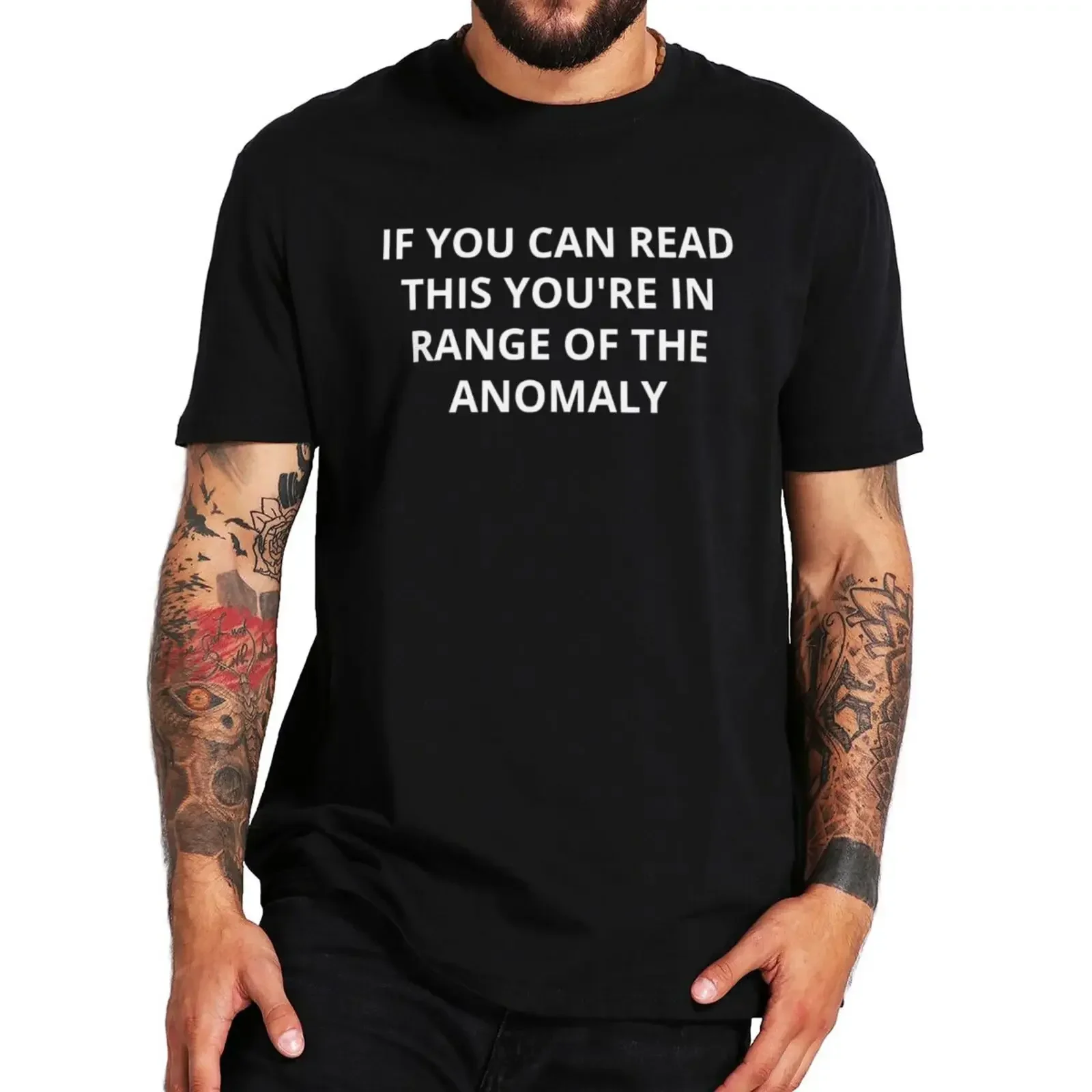 If You Can Read This You're In Range Of The T Shirt Funny Phrase Introverts Humor Gift Tee Tops 100% Cotton Soft Unisex Tops