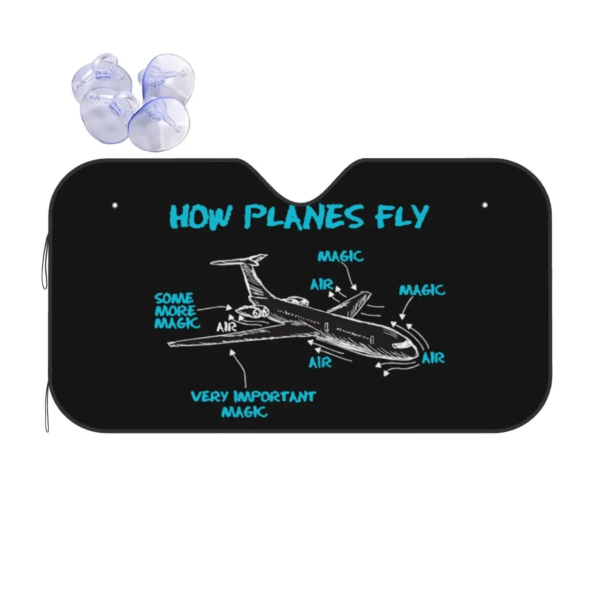 

Забавный инженерный механик, как самолет Fly, полиэстер Sunsha, фольга для лобового стекла, чехол для лобового стекла автомобиля, солнцезащитная занавеска