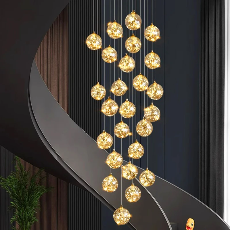 Modern home decor led lights pendant light lamps forstaircase Chandeliers for living room hanging light indoor lighting