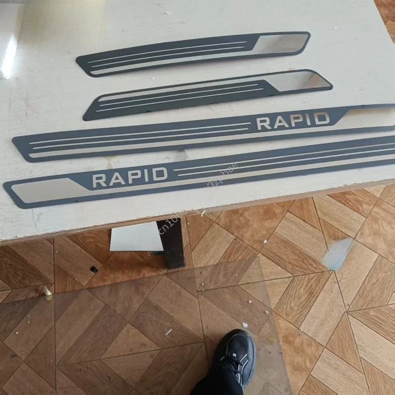 For Skoda Rapid 2013-2021 stainless steel Welcome pedal threshold guard plate Anti-scratch protection car accessories