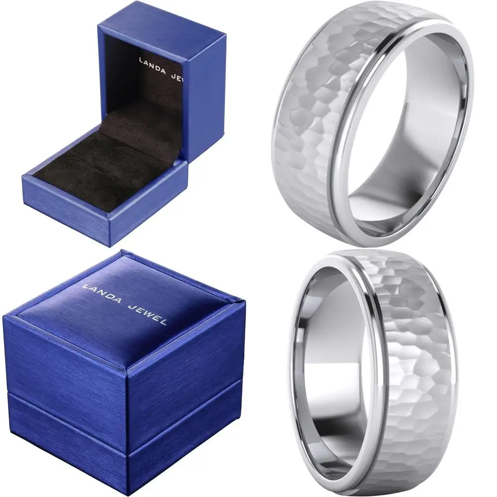 

Обручальное кольцо унисекс из серебра 925 пробы с эффектом ковки, 6 мм и 8 мм, с комфортной посадкой и полированными краями