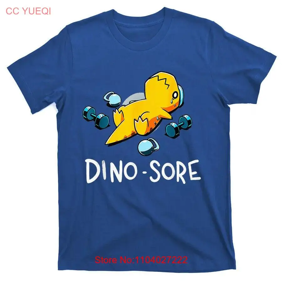 NEW Funny Dinosaur Workout Gym Fitness Lifting Cute Dino Sore T-Shirt