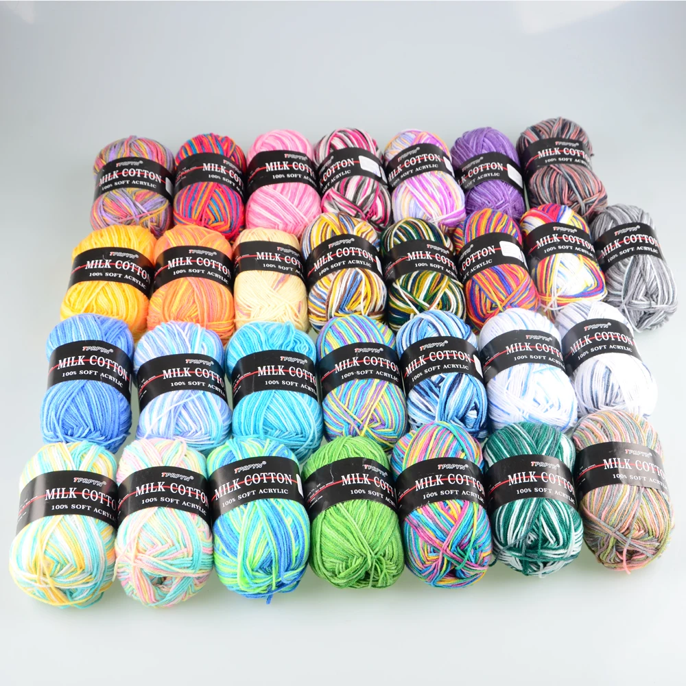 TPRPYN 1Pc 50g 120M Milk Cotton Yarn Crochet Yarn For Knitting Wool Yarn Hand Knitted Yarn to Knit Blanket crocheted thread