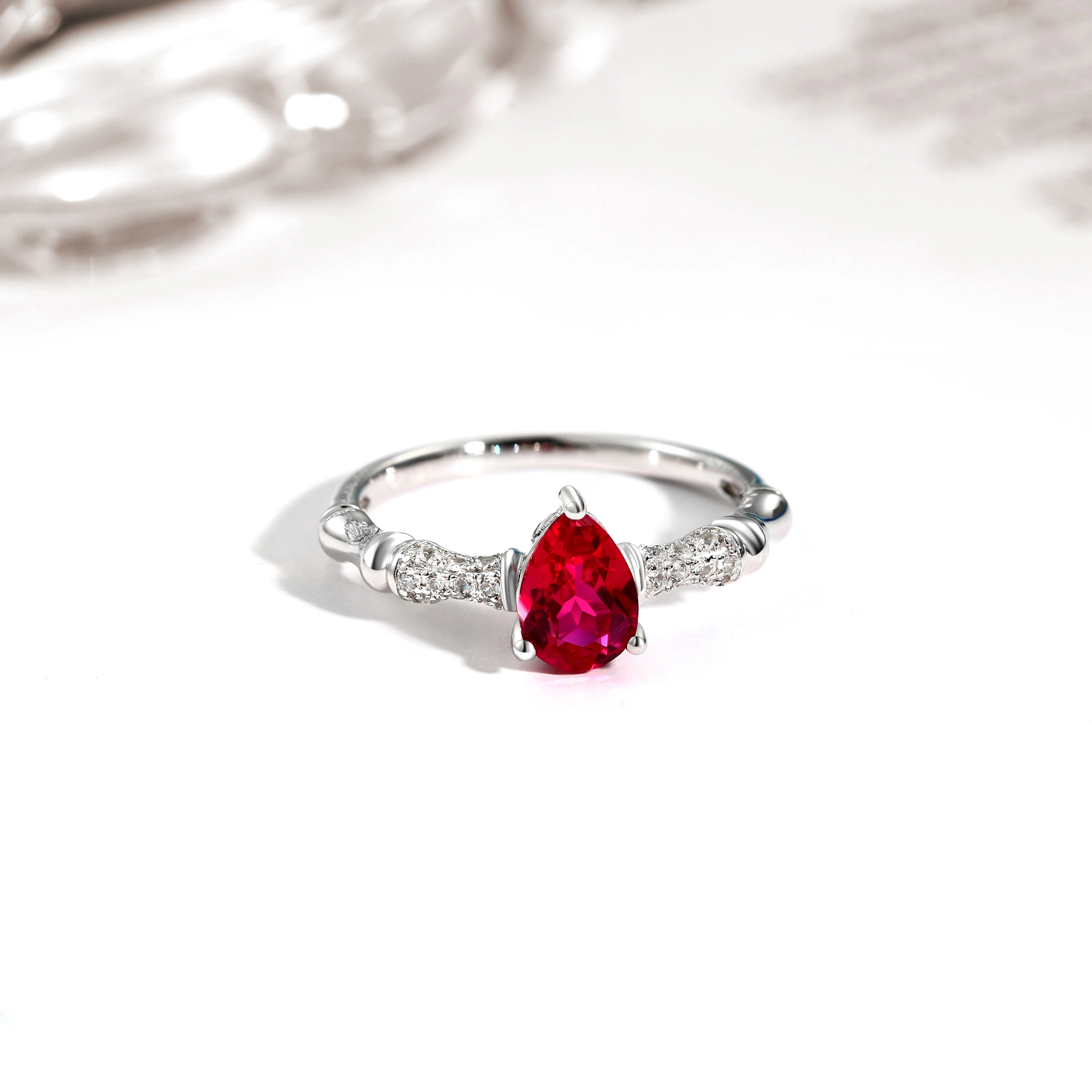

ATTAGEMS Elegant Ruby Real S925 Sterling Silver Ring For Women Charming Style Wedding Jewelry Gifts Anniversary Gift