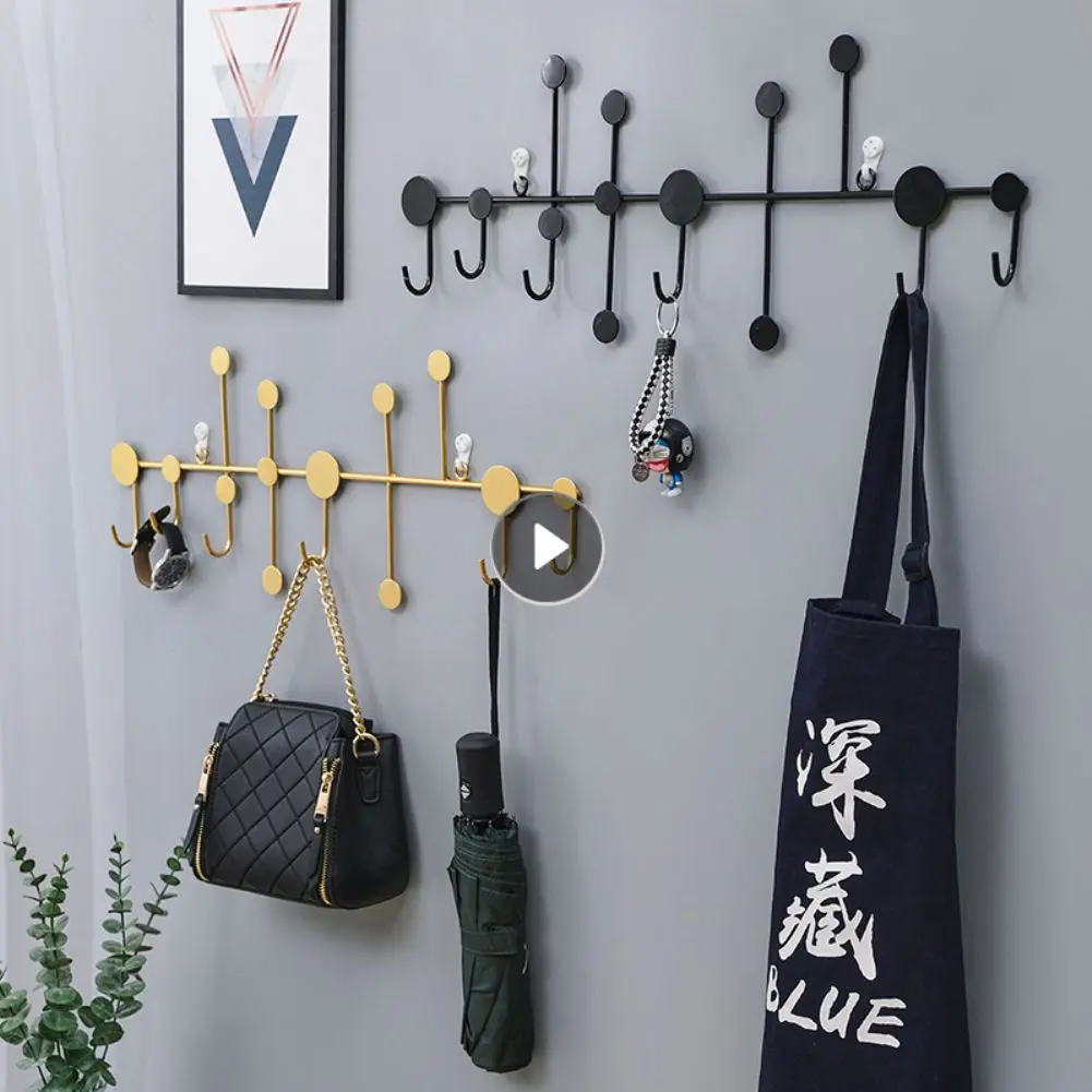 

Luxury Fitting Room Coat Hooks Wall Mounted Clothes Rack Coat Rack Key Storage Holder Home Decoration Iron Wall Accessories