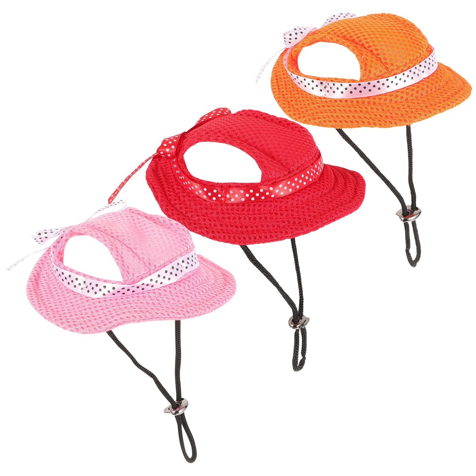 

3Pcs Pet Sun Hat Exquisite Lace Brim Puppy Cap Dog Cosplay Costume Prop Photo Accessory Adorable Birthday Party Decorative Hat